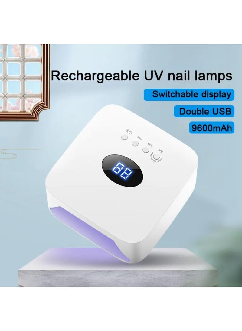GLOBAL FASHION Professional S50 Cordless Nail Dryer, 54W, Fast Curing Led/Uv Lamp, 3 Timer Modes, Auto Sensor, Gel Polish Dryer, White  - Image 2