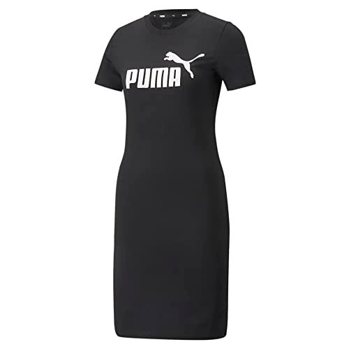 PUMA Women's Essentials Slim Tee Dress, Black, Large - Image 2