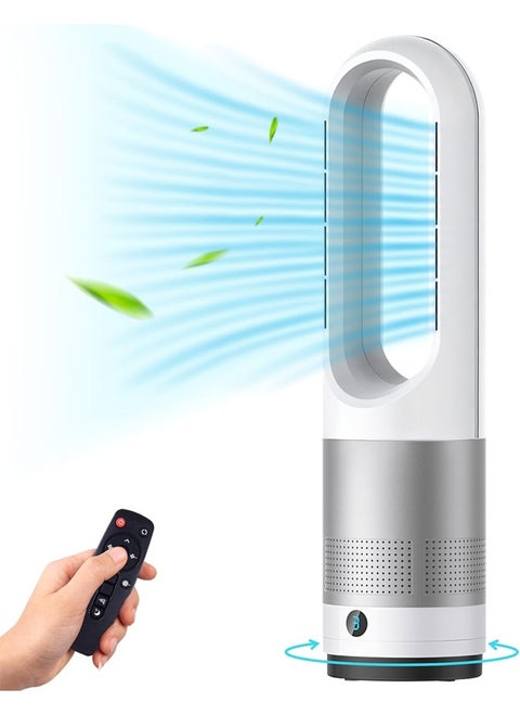 مروحة برجية بدون شفرات 22 انش مع جهاز تحكم عن بعد 8 سرعات مؤقت 9 ساعات دوران 80 درجة شاشة LED مع ايقاف تلقائي