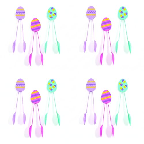 Fun Express Easter Egg Dying Tongs 12 Pieces Great For Kids Mess Free Crafts for Easter Daycare School and Home Supplies - Image 1