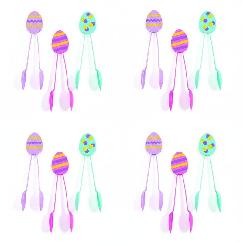 Fun Express Easter Egg Dying Tongs 12 Pieces Great For Kids Mess Free Crafts for Easter Daycare School and Home Supplies - Image 3
