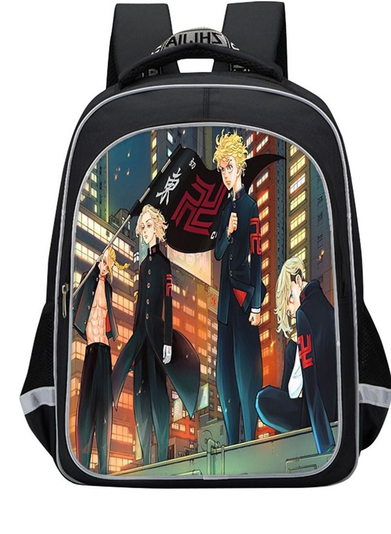 Tokyo Revengers Backpack Daypack Schoolbag Teen Boys School Book bag