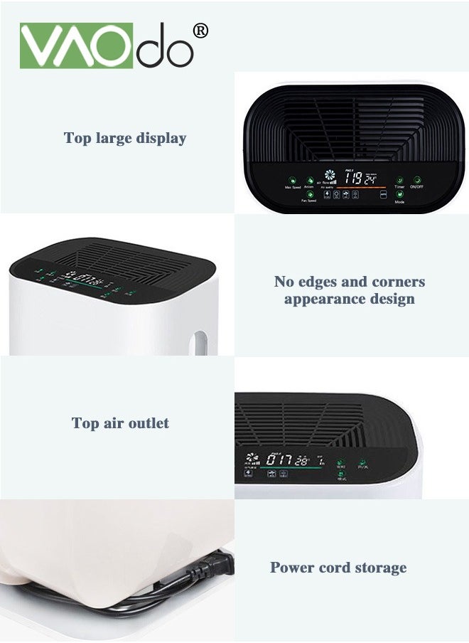 VAOdo - Air Purifier For Home HEPA Air Purifier Covers Up To 50㎡ In Large Room 3 Fan Speeds Built-in Timer Sleep Mode- True H13 HEPA Removes 99.99% Pollen  Pets  Allergies - Image 1
