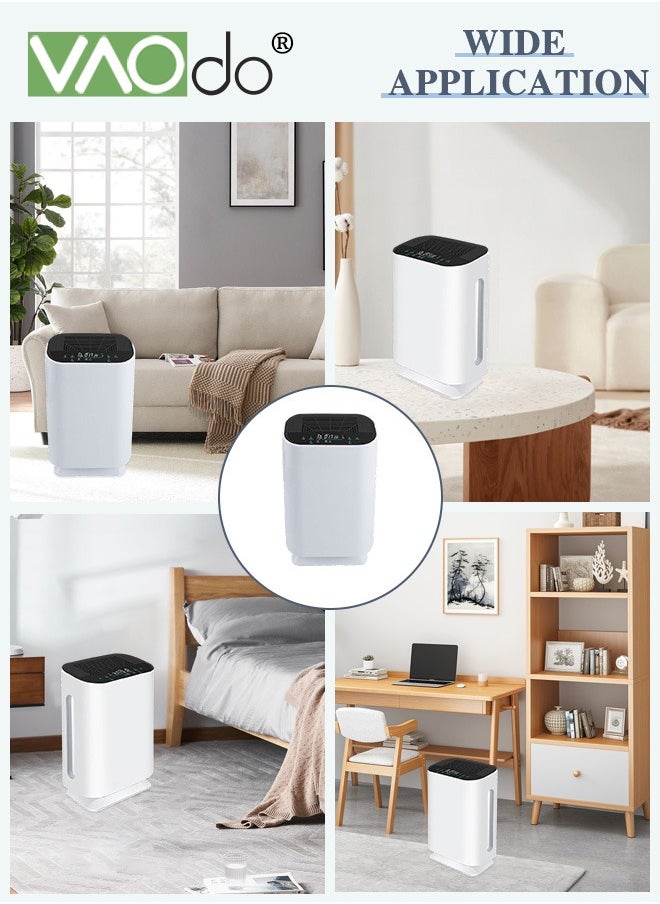 VAOdo - Air Purifier For Home HEPA Air Purifier Covers Up To 50㎡ In Large Room 3 Fan Speeds Built-in Timer Sleep Mode- True H13 HEPA Removes 99.99% Pollen  Pets  Allergies - Image 1