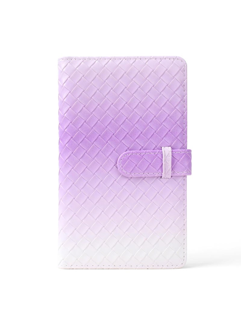 ZIKKON ZIKKON 2x3 inch Mini Photo Album 96 Photo Pocket Storage Album for fujifilm instax mini film used in Mini 12119907099LiplayEvo Mini3 Photo Cards Business CardsPurple gradient weaving  - Image 1