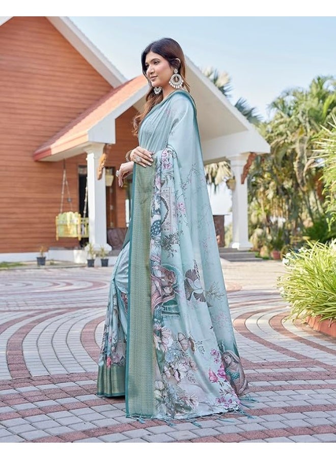 YASHIKA ساري حرير صناعي بناراسي كانجيفارام من ياشيك للنساء | ساري للنساء - ملابس عرقية - Image 2