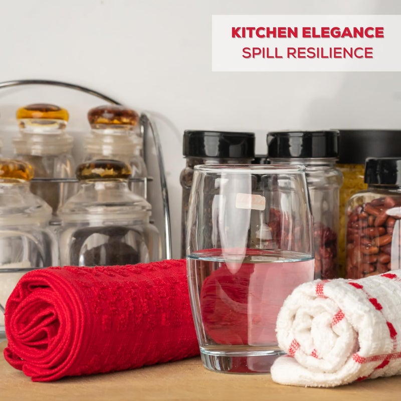GOLD TEXTILES Kitchen Towels 12 Pack Premium 100 Cotton Dish Towels for Kitchen 15 x 25 Inches Super Soft  Absorbent Kitchen Hand Towels for Drying Dishes Cleaning  Reusable and Washable Red - Image 5