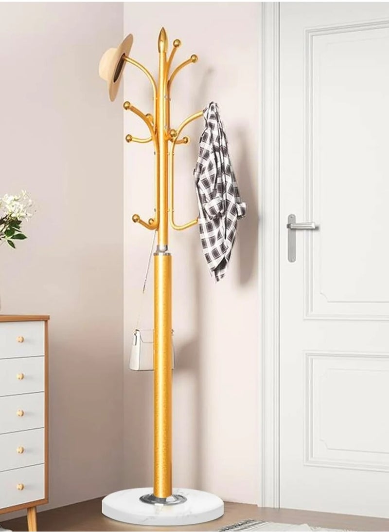SHEE ONE Elegant Abaya Rack by SHEE ONE | Gold-Finished Clothes Stand with Heavy Marble Base | Coat and Garment Hanger with  Hooks for Bags, Coats, Scarves, and Shemagh | Modern Design for Optimal Space Organization - Image 3
