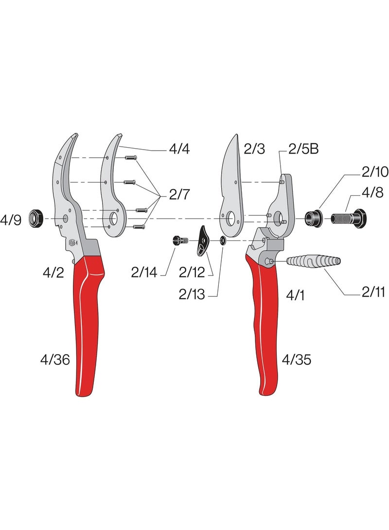 Felco F4 Pruning Shears â€“ 9.25" Swiss-Made Garden Clippers for Pruning | Hand Pruners for Gardening | Garden Tool Cutter with Precision Bypass Blade, Aluminum Body, Replaceable Parts, Nut/Bolt Model - Image 1