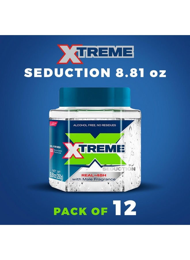 XTREME Gel Seduction Styling Hair Gel For Men With Aloe Vera And 48Hours Control 8.81 Oz (Pack Of 12)  - Image 2