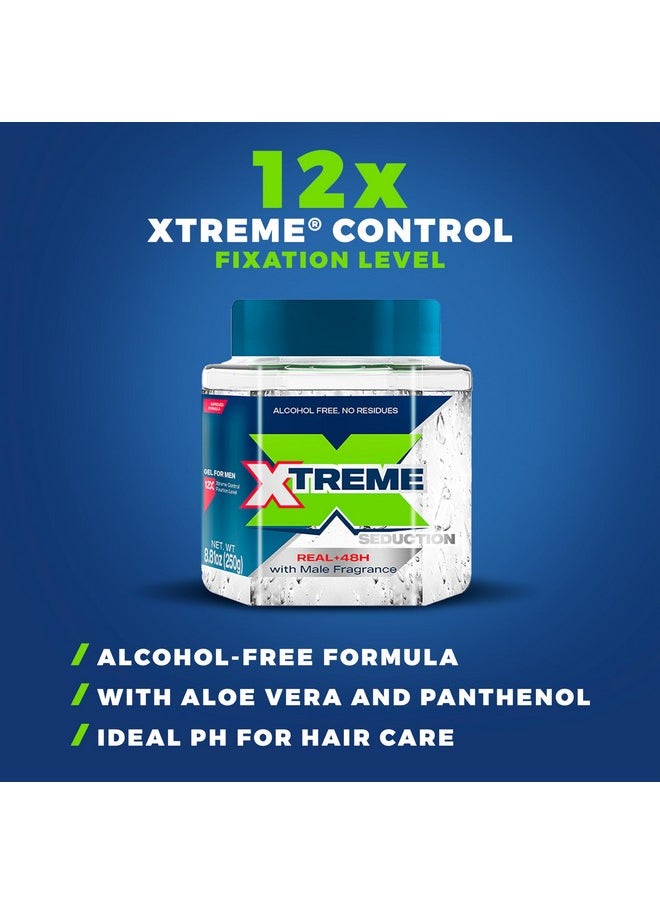 XTREME Gel Seduction Styling Hair Gel For Men With Aloe Vera And 48Hours Control 8.81 Oz (Pack Of 12)  - Image 4