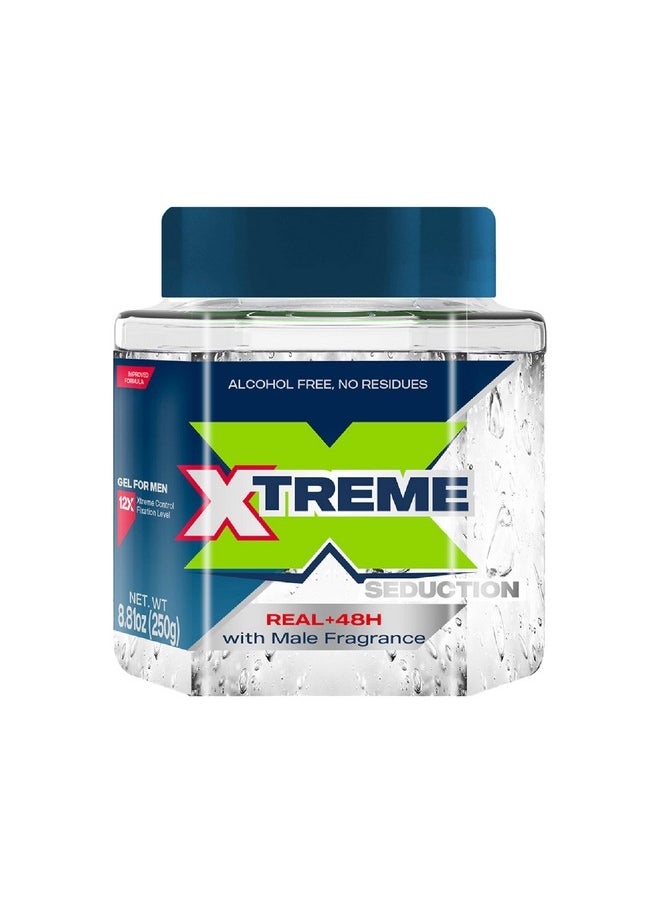 XTREME Gel Seduction Styling Hair Gel For Men With Aloe Vera And 48Hours Control 8.81 Oz (Pack Of 12)  - Image 1