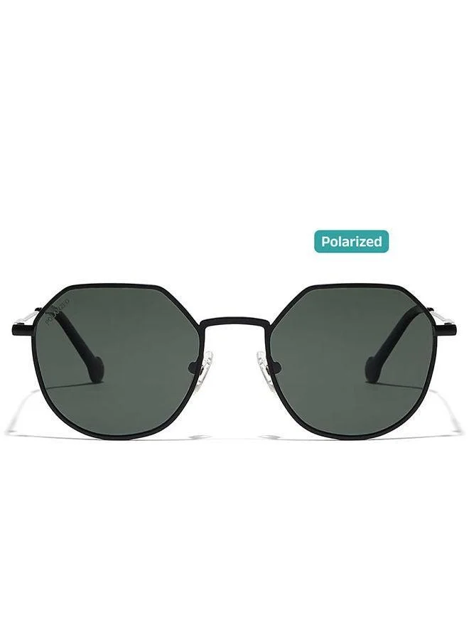 30 سندايز نظارات شمسية مستقطبة للرجال من  بتصميم هندسي، حماية من الأشعة فوق البنفسجية ، أسود وأخضر