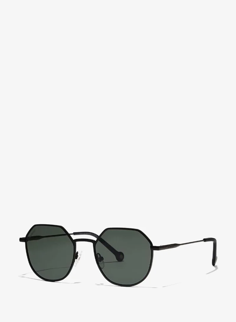 30Sundays 30Sundays TURN UP Polarised,Men Sunglasses, Geometric Sunglasses, UV Protection: UV400 (Black,Green)