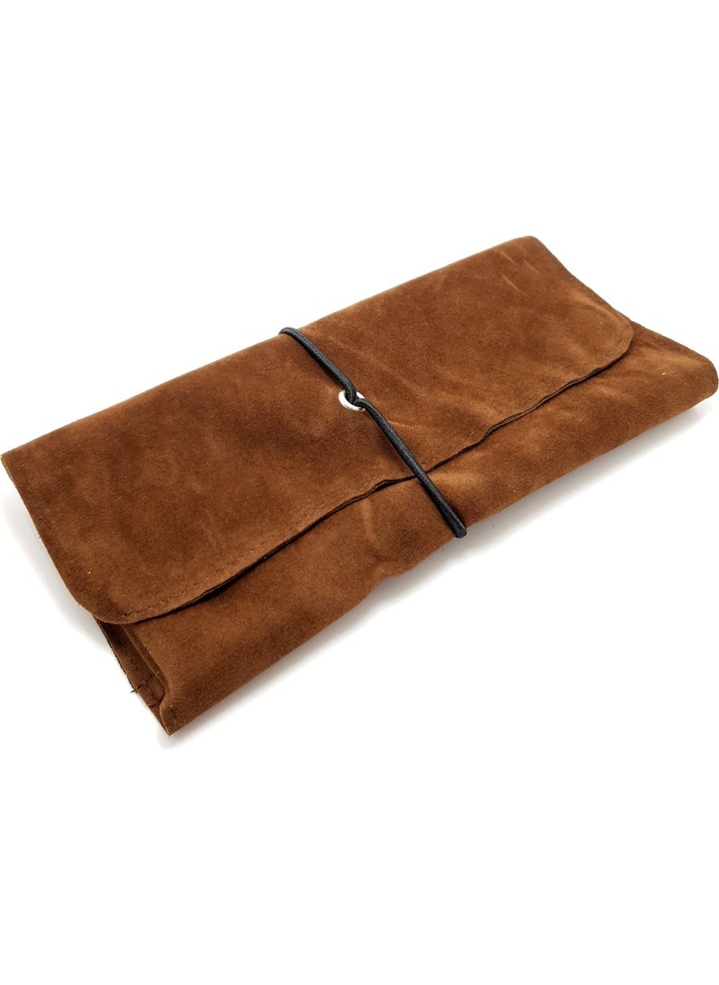 Falconetti Brown Suede Tobacco Pouch Bag Tobacco Holder PZ68  - Image 1
