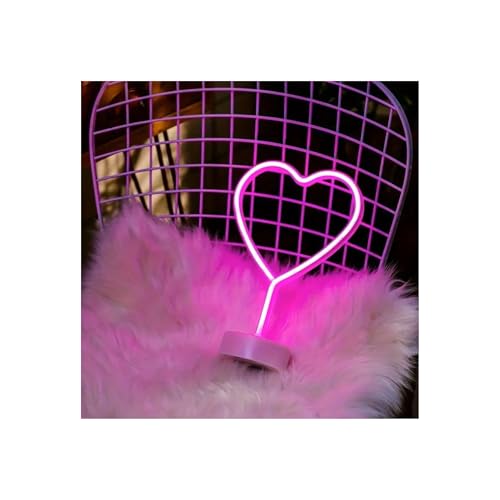 HUMAIZAR Neon Heart Light | Romantic Valentine & Festive Christmas Gift | USB & Battery LED Light for Home Décor| Kids Room Wall Decor | Soft Night Lamp for Boys & Girls (Pink Color) - Image 5