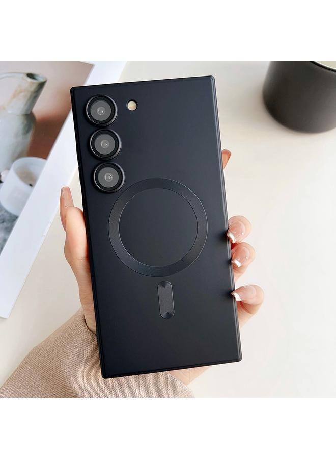 S-TOP Case For Samsung Galaxy S23 5G Metallic Paint Magsafe Liquid TPU Phone Case - Image 1