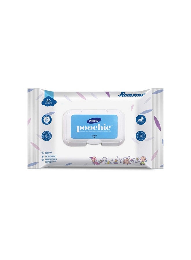 DIGNITY Poochie 100% Biodegradable Clear Color Baby Wipes (150 x 200 mm) -Pack of 6, 480 Wipes - Image 2