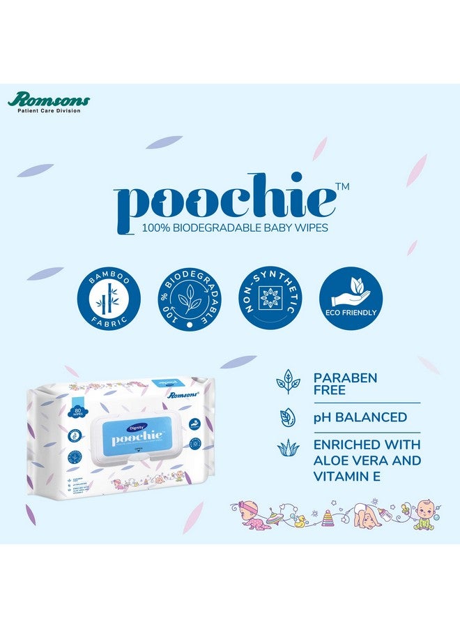 DIGNITY Poochie 100% Biodegradable Clear Color Baby Wipes (150 x 200 mm) -Pack of 6, 480 Wipes - Image 5