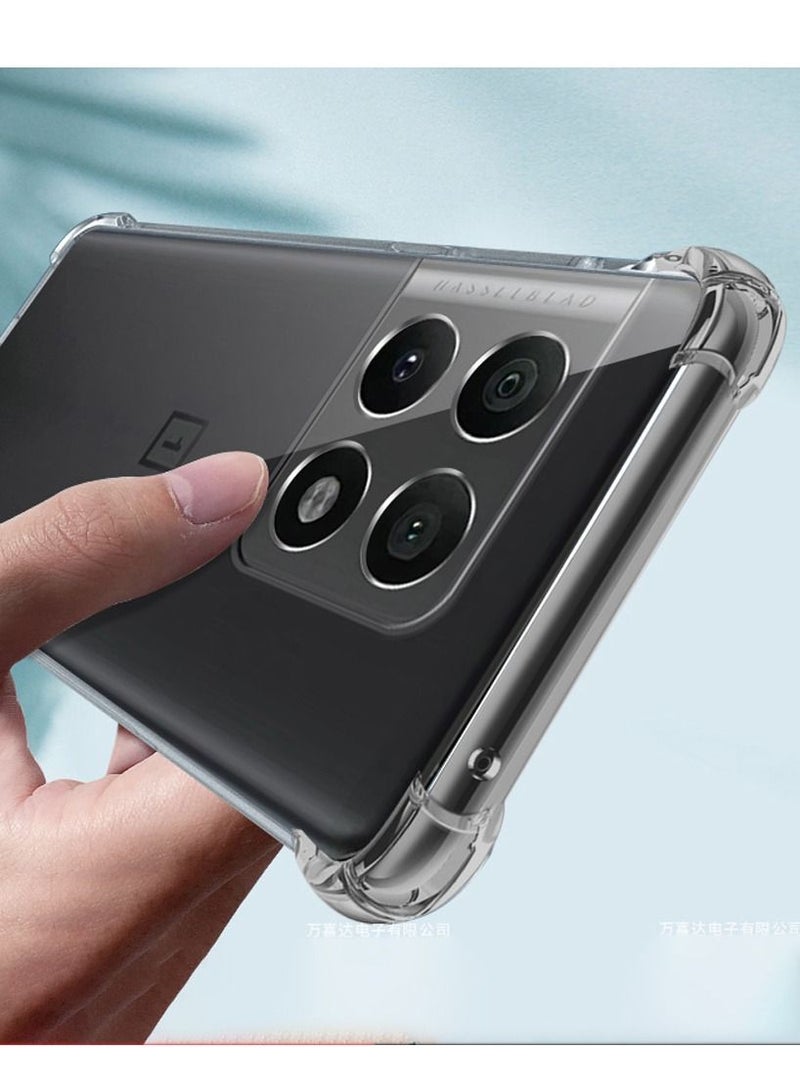 CATANES OnePlus 10 Pro Clear Shockproof Case Slim Transparent TPU Cover with Bumper Airbag Corners 6.7 inch - Image 2