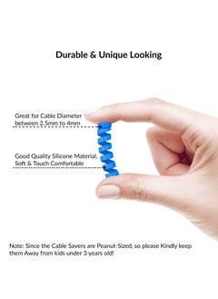 SHOPDEAL Spiral Cable Protector for Sony SmartWatch 3 SWR50 Cable Saver Charging Cord Protective Universal Earphones Cable Cover 4 Pieces Set 1 Mix Colour STI1  - Image 4