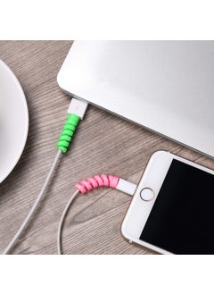 SHOPDEAL Spiral Cable Protector for Sony SmartWatch 3 SWR50 Cable Saver Charging Cord Protective Universal Earphones Cable Cover 4 Pieces Set 1 Mix Colour STI1  - Image 5