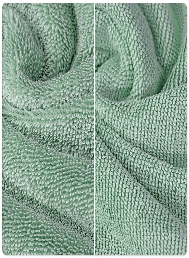 POLYTE Ring Spun Microfiber Oversize Quick Dry Lint Free Bath Towel, 60 x 30 in, Pack of 2 (Green) - Image 2