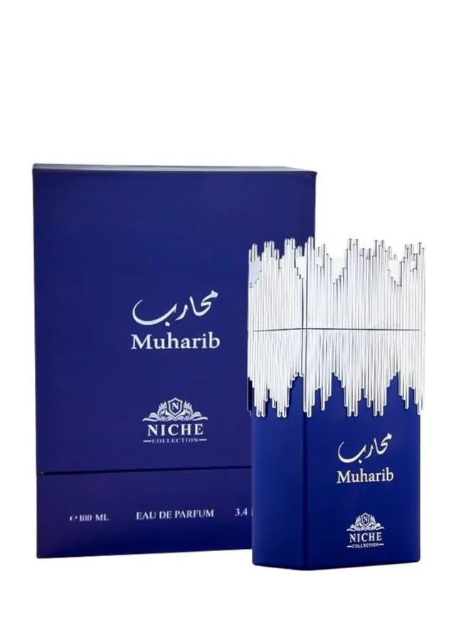 NICHE PERFUMES Khalis Muharib Niche Collection Eau de Parfum for Men, 100ml, Long Lasting Fragrance with Bergamot, Black Currant, Apple & Lemon by NICHE PERFUMES