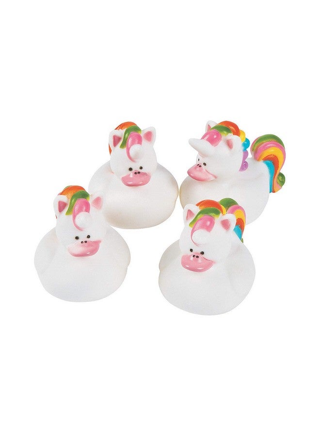 Fun Express Unicorn Rubber Duckies, Ducks, 12 Pieces, Birthday Parties, Treasure Chest Supplies, Princess Party - Image 1