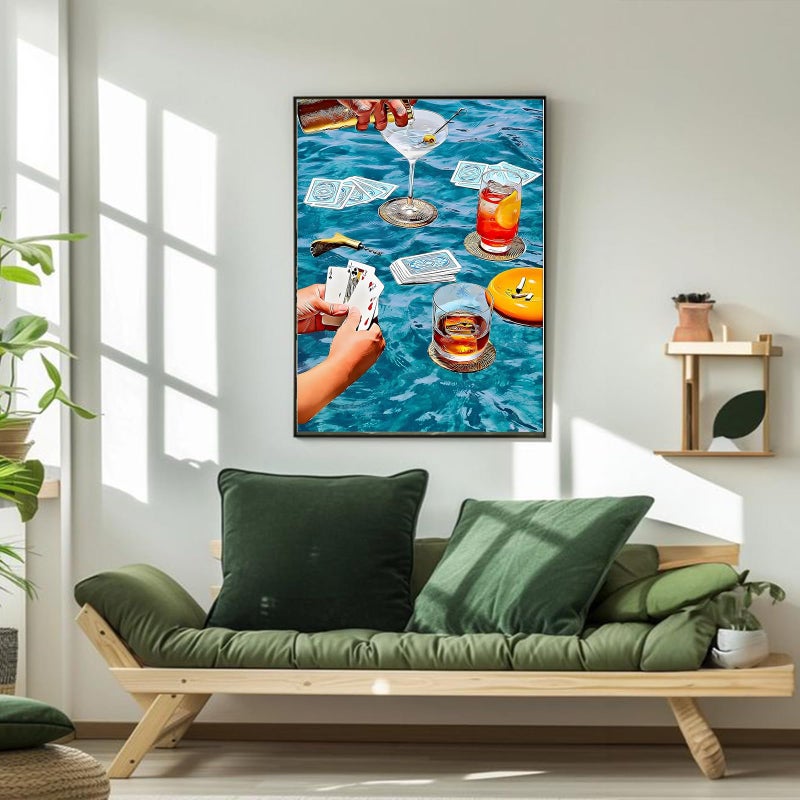 KICHANG Blue Retro Diamond Painting Kits for Adults Diamond Art Kits,5D Diamond Art DIY Diamond Painting,Diamond Dots Diamond Painting Kits,Round Full Drill Diamonds Crafts-Decor&Gift-11.8x15.7in - Image 3