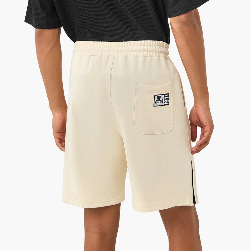 STARTER Starter Button Detail Shorts with Drawstring Closure and Pockets