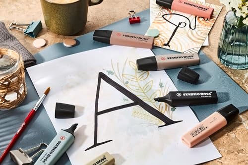 STABILO Highlighter BOSS ORIGINAL NatureCOLORS - Pack of 6 - Beige, Warm Grey, Earth Green, Sienna, Mud Green, Umber - Image 5