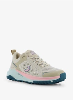 SJ Women's Textured Lace-Up Low Ankle Sneakers  - Image 1