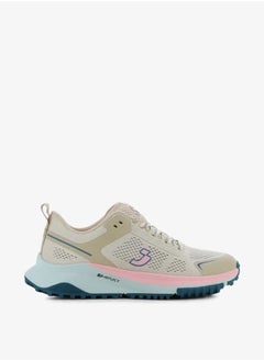 SJ Women's Textured Lace-Up Low Ankle Sneakers  - Image 2