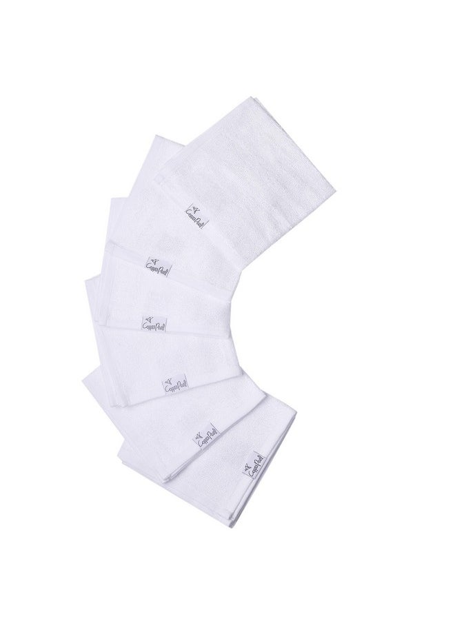 Copper Pearl - 6 Ultra Soft Baby Bath Washcloths Premium Large Soft Dove (White) 11" X 11" Towels - Image 1