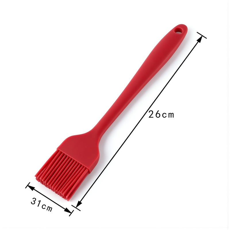 Silicone Basting Brush No Bristle Shed No Sticky Dishwasher Safe Easy Clean Pink 3 Size - Image 3