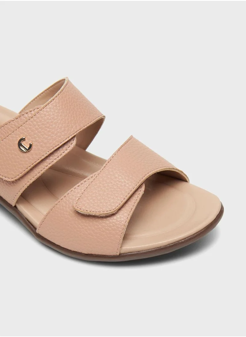 Le Confort Double Strap Wedge Sandals