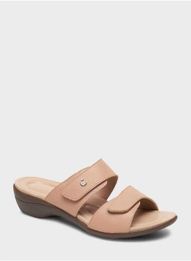 Le Confort Double Strap Wedge Sandals