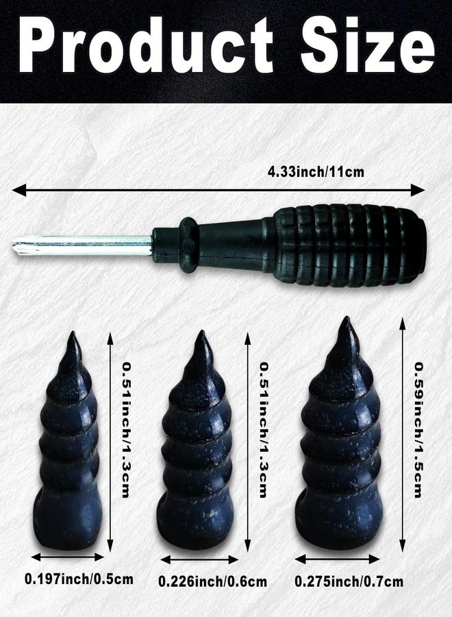 Qicfrk 100 Pcs Tire Repair Rubber Nail, Tire Repair Screws Tire Repair Nail Self-Tapping Screw 3 Size Fast Tool with Screwdriver Self-Service Tire Repair Plugs for tire Puncture Repair - Image 2