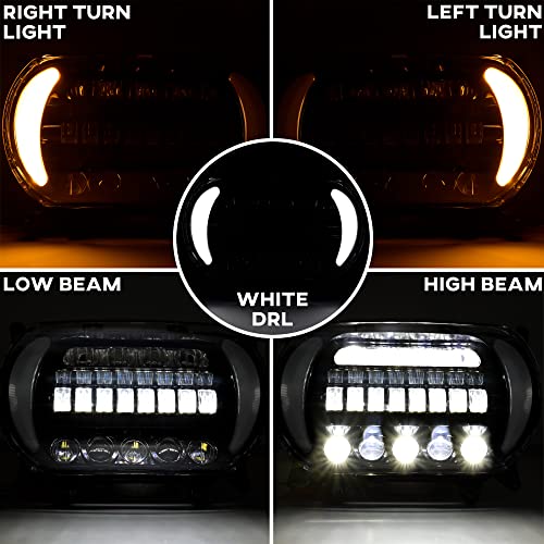VEISUTOR LED Headlight for Road Glide 15-20, LED Head Light Headlamp Front Lamp with High Low Beam Turn Signal Light White Running Lights for Harley Davidson Motorcycle Road Glide 2015-2020 models - Image 2