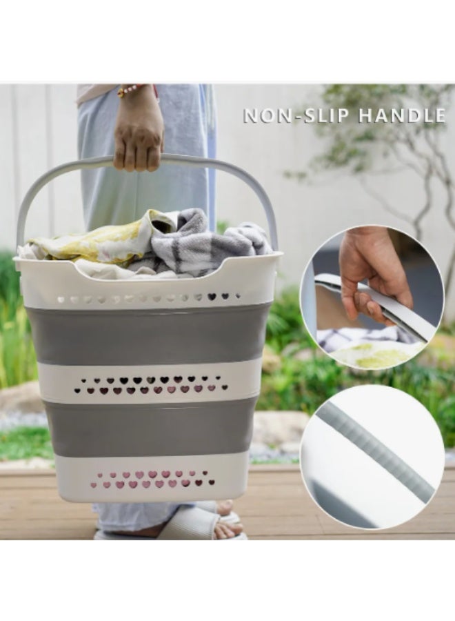 X الإصدار سلة غسيل قابلة للطي من السيليكون مع مقبض مانع للانزلاق – موفرة للمساحة ومتعددة الاستخدامات - Image 3