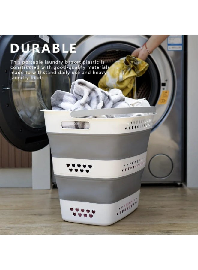 X الإصدار سلة غسيل قابلة للطي من السيليكون مع مقبض مانع للانزلاق – موفرة للمساحة ومتعددة الاستخدامات - Image 2