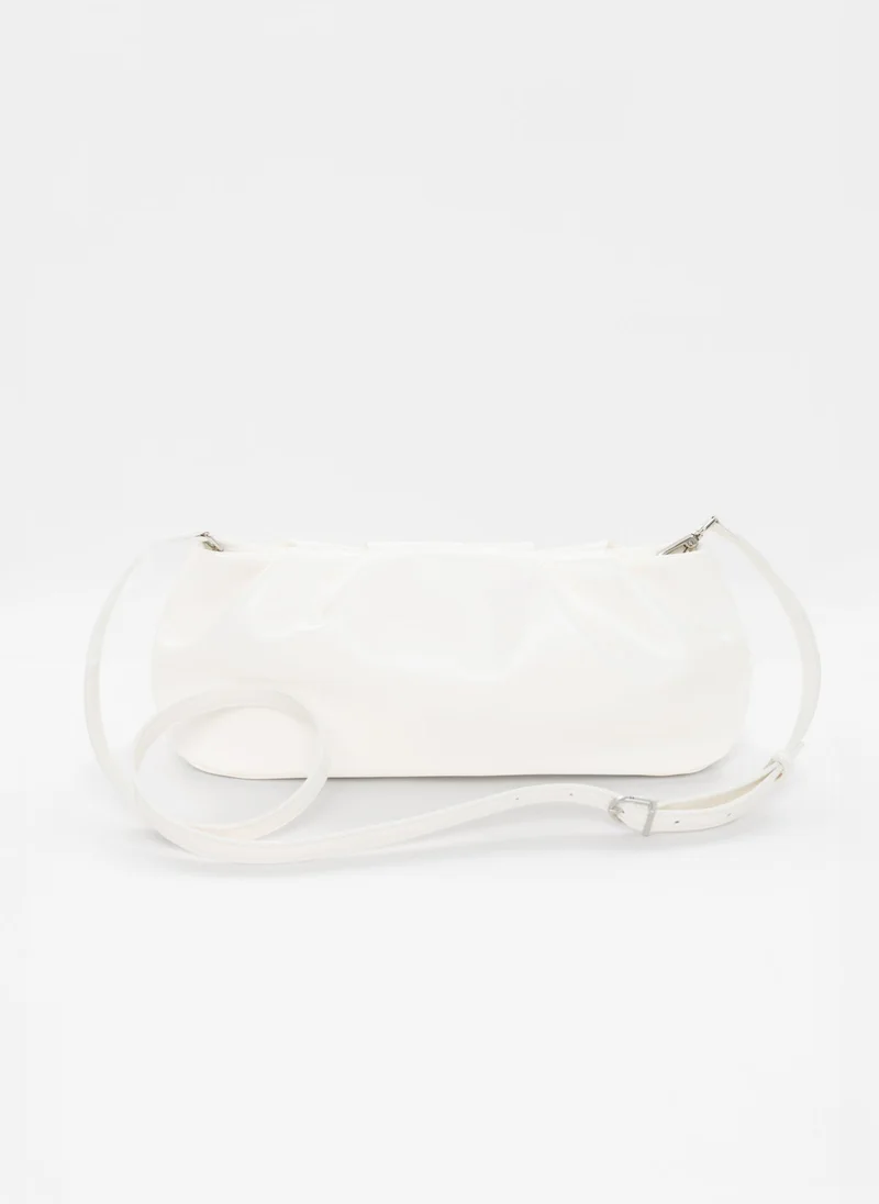 Lichi  Voluminous eco-leather clutch bag with a thin strap for Women | Best Price UAE