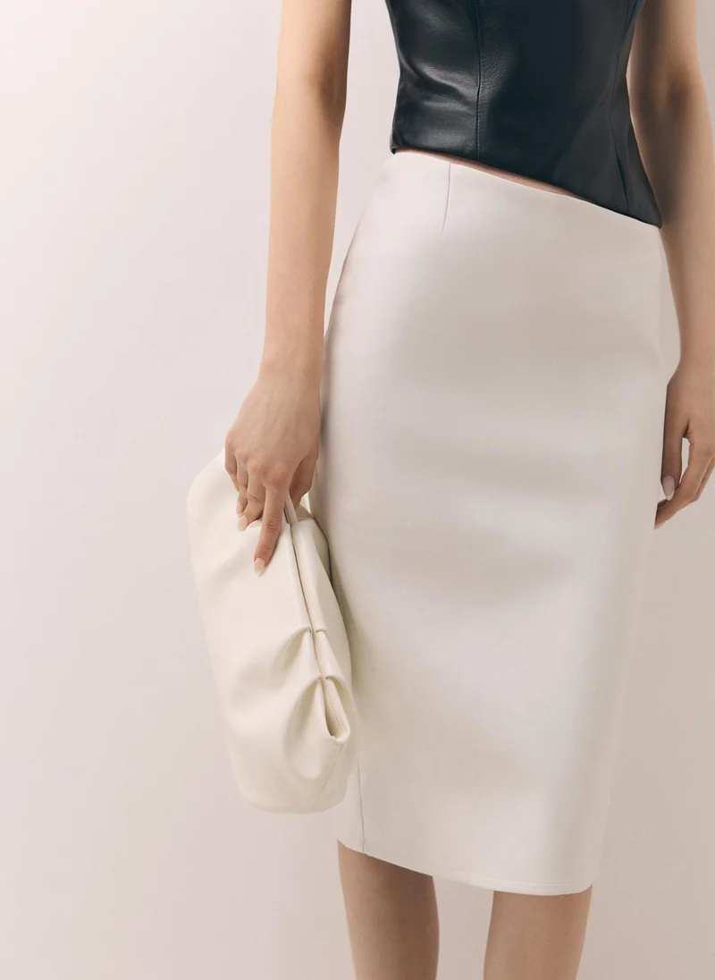 Lichi  Voluminous eco-leather clutch bag with a thin strap for Women | Best Price UAE