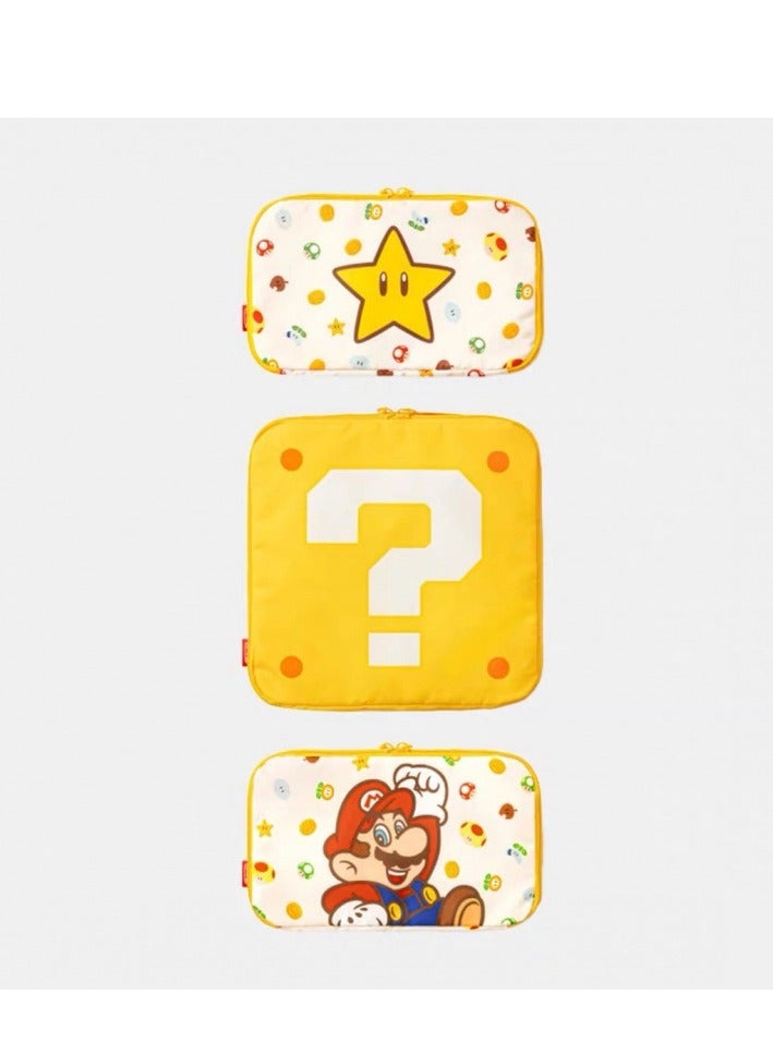 Organiser Bag Cartoon Cosmetic Bag Cute Travel 3 Piece Lightweight Clothes Storage Bag (Super Mario) - Image 2