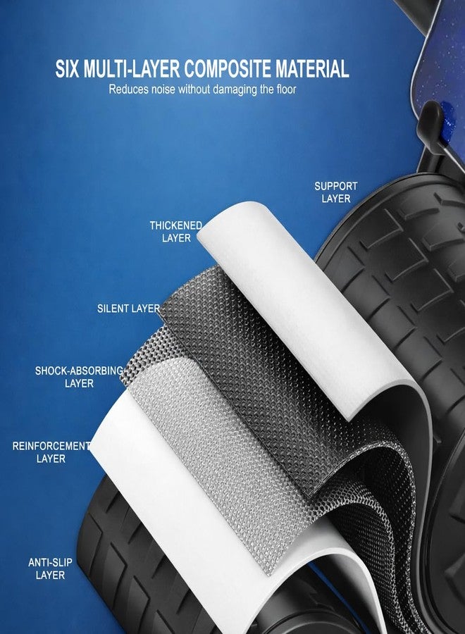 Jaspo Spin Core Abs Roller Wheel with Automatic Rebound & Elbow Support, Dual Non-Slip Wheels, Mobile Holder, Professional Abdominal Trainer for Home Gym Exercise with Knee Pad - Image 2