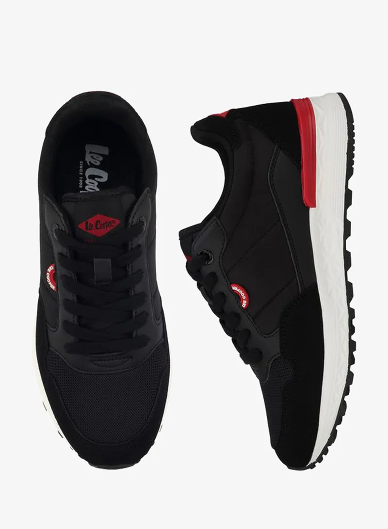 Lee Cooper Textured Lace-Up School Sneakers