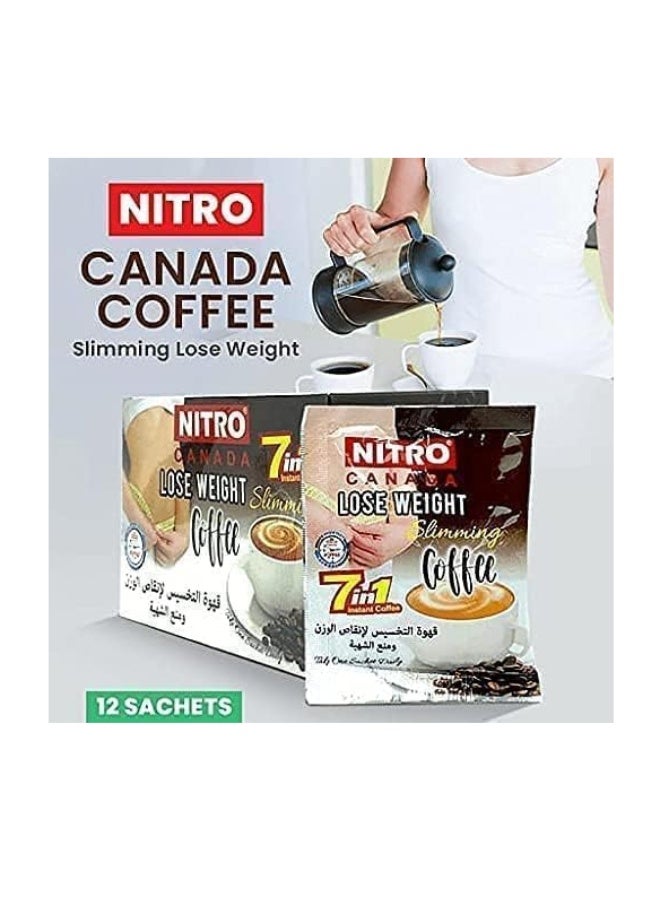 NITRO CANADA نيترو كندا قهوة 7 في 1 لفقدان الوزن - 12 كيس - Image 3