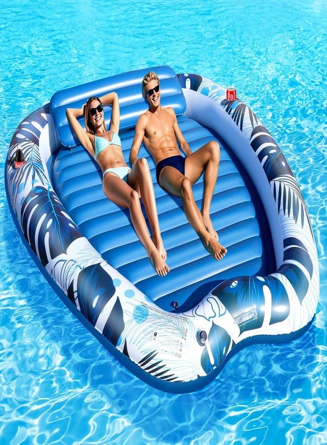 Sinbyuer 2026 Deluxe Inflatable Tanning Pool for 2 Person, 90x67Inch Tanning Pool Lounger Float for Adults, Blow Up Tanning Water Bed Suntan Tub with Cup Holders, Personal Sunbathing Pool for Backyard - Image 1