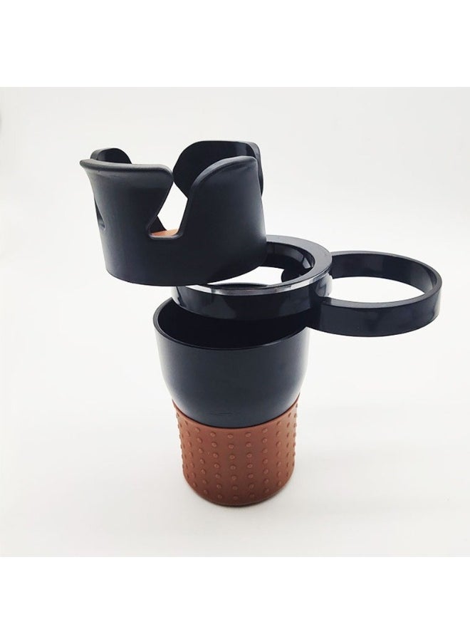 Generic - Multifunctional Car Cup Holder, Adjustable Vehicle-Mounted Water Cup Drink Holder, Dual Cup Organizer, 360° Rotatable Cup Body, Suitable for Many Different Cars' Cup Holders - Image 1